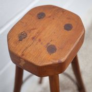 Bar stool X 3, wood and metal stool, brustalist stool, high stool