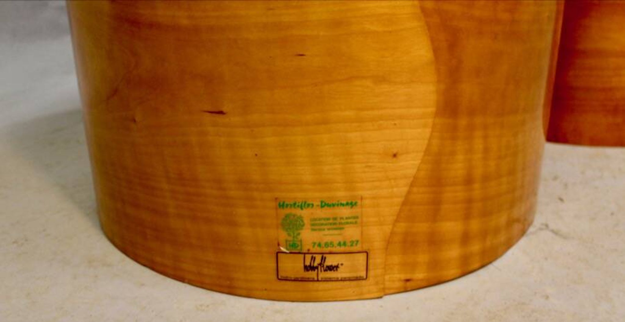 Pair of flower pot covers with interior.