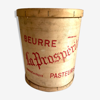 Seau publicitaire vintage pour le beurre " la prospérité "