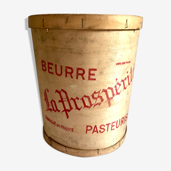 Vintage advertising bucket for butter "prosperity"