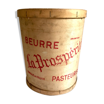 Seau publicitaire vintage pour le beurre " la prospérité "