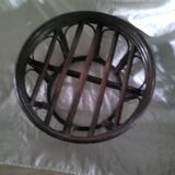 Old rattan pouf
