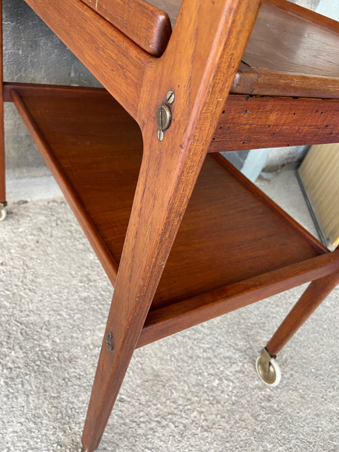 Teak kitchen trolley