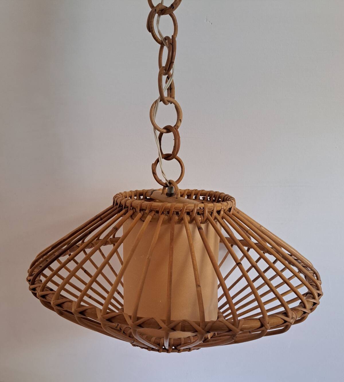 Vintage bamboo pendant light