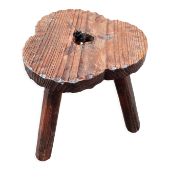 Wooden tripod stool