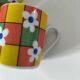 6 espresso cups decor Pop Flower power