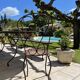 Chaise de jardin en fer forgé artisanal