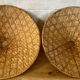 2 rattan lampshades