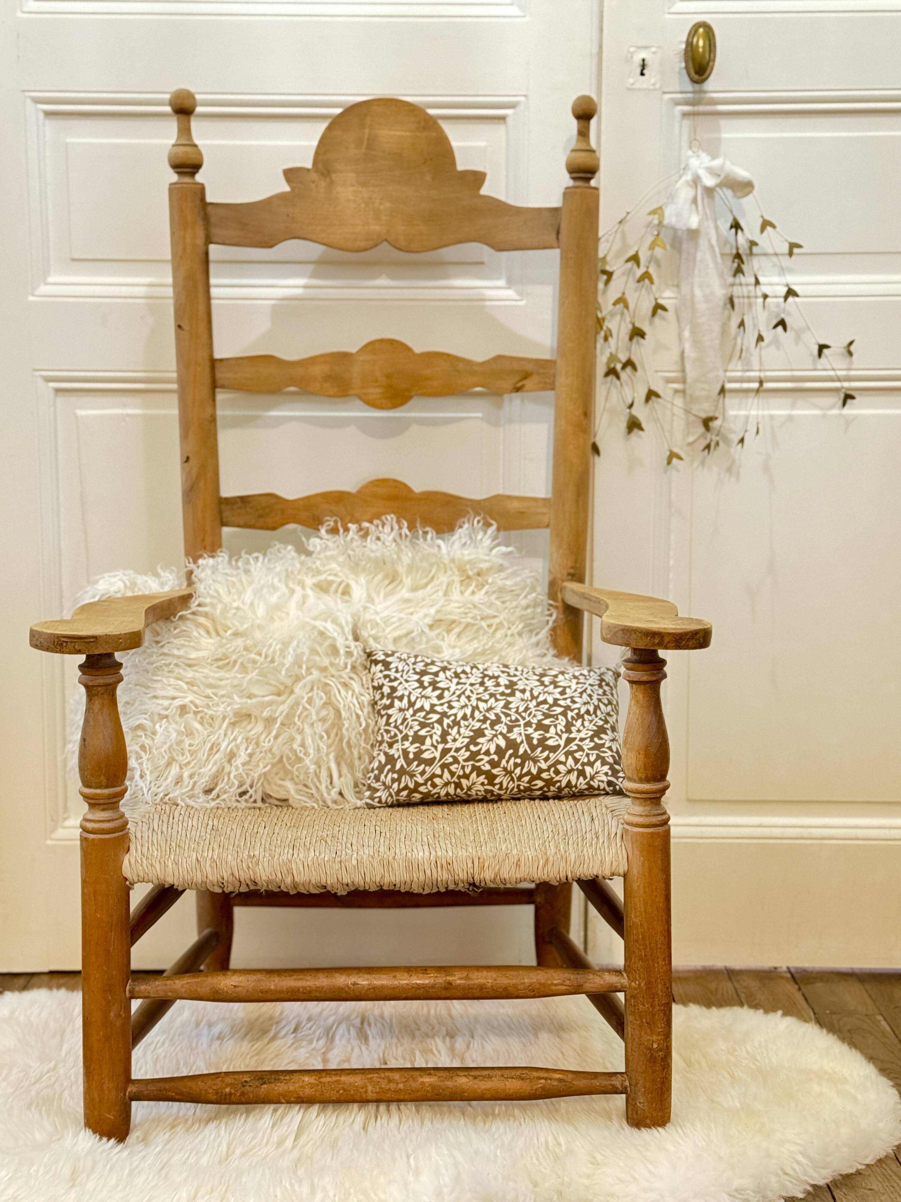 Armchair by the fireplace