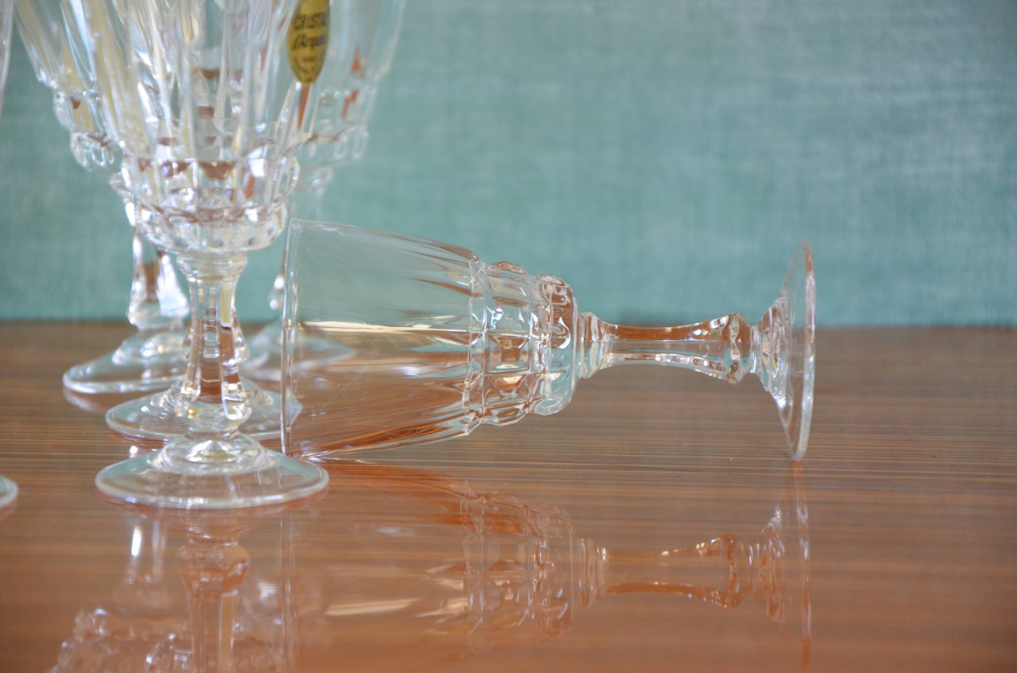 Set of 6 Arques crystal glasses