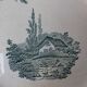 Hollow round plate FF Pexonne. Iron clay. Country model.