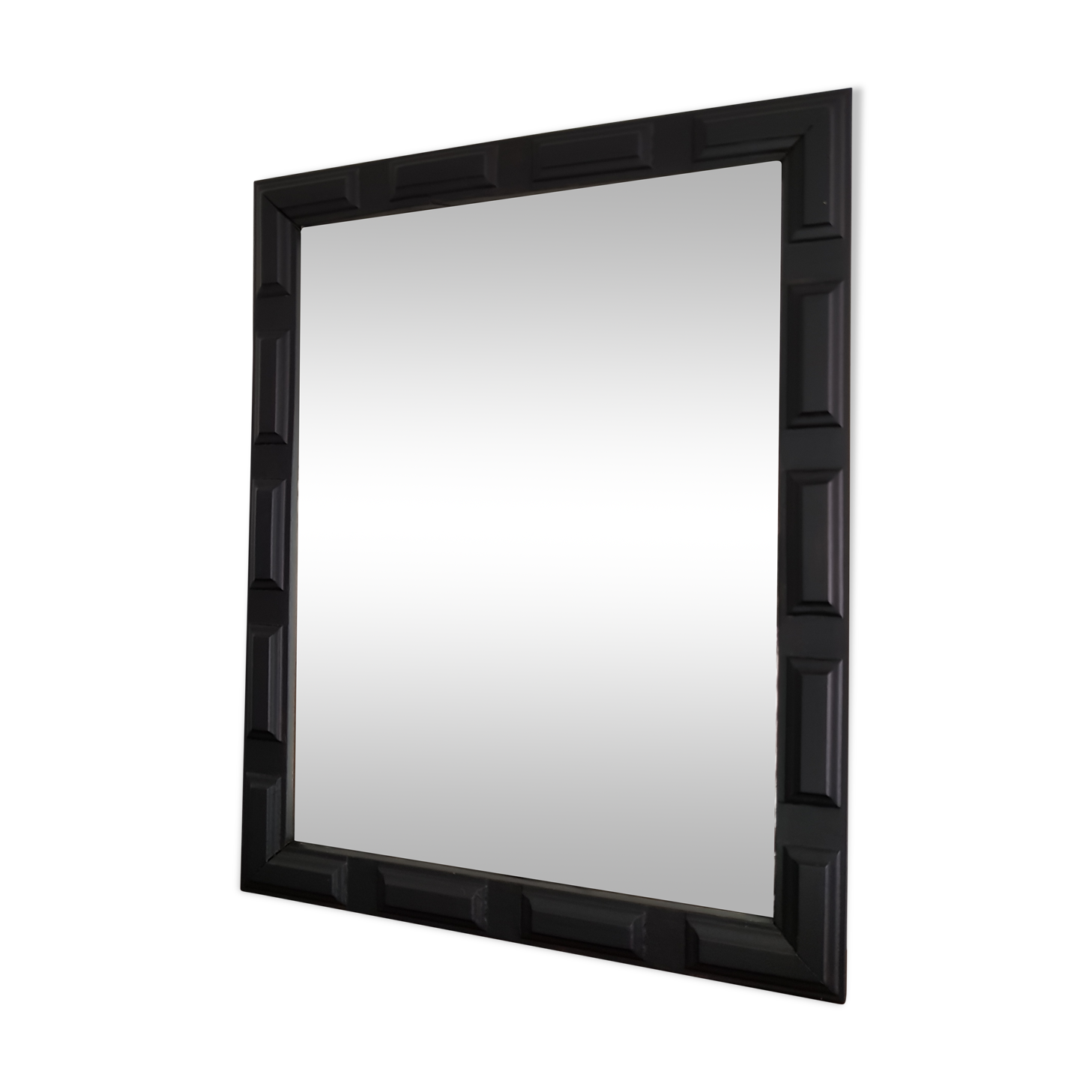 Miroir rectangulaire ancien noir 54x74cm
