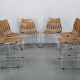 1980s Set of Six Scandinavian Teak Dining Chairs