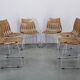 Ensemble de six chaises de salle à manger scandinaves en teck des années 1980