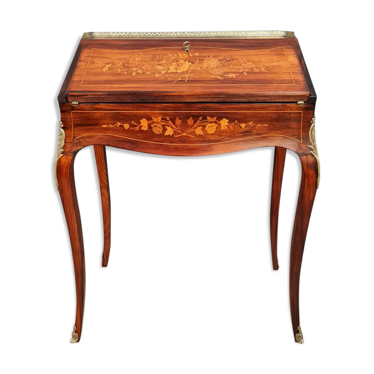 Office scriban slope louis xv curved in markers around 1850-1880