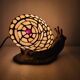 Lampe escargot en vitrail, style Tiffany, Honsel leuchten