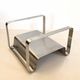 End of sofa, stainless steel magazine rack and mirror glass, France 70s