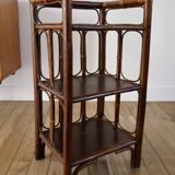 Rattan side table / bedside table bamboo style rattan bedside table bamboo style 70s