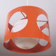 Suspension ball space age seventies in openwork metal orange laca circa 1970