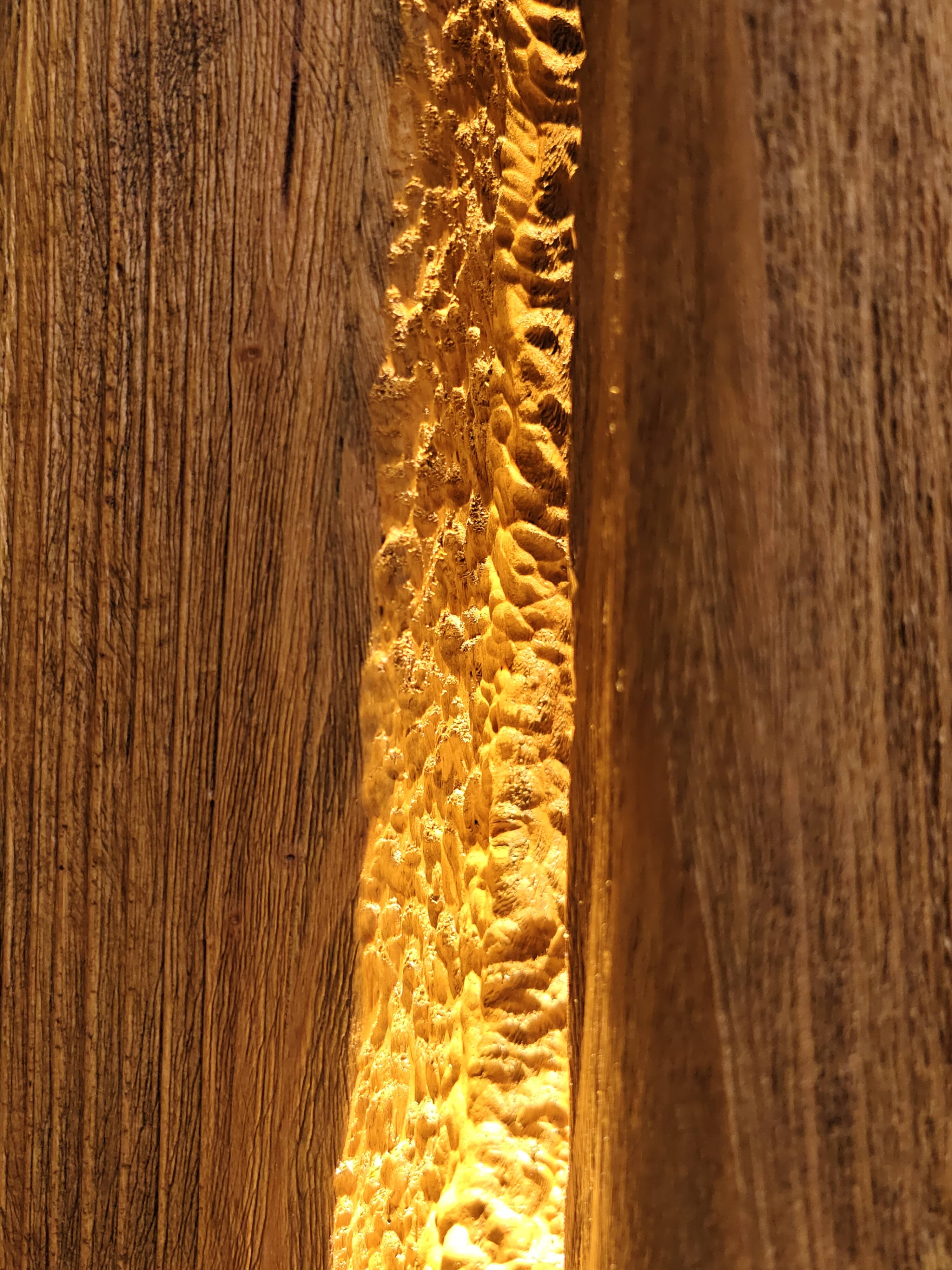 Handmade Mid-Century Modern Light ZENITH Solid Wood Sculptural Floor lamp