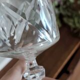 6 stemmed cut crystal water glasses