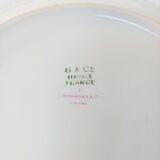 Lot de 4 assiettes fleuries en porcelaine de Limoges B & Cie