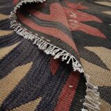 Vintage rugs wool kilim geometric rust carpet traditional flat-woven kilim rug
