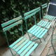 Lot of old garden iron folding chairs