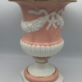 Medici VASE in enamelled earthenware with floral frieze decoration, signed and numbered