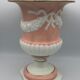 Medici VASE in enamelled earthenware with floral frieze decoration, signed and numbered