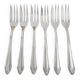 Silver metal dessert forks