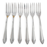 Silver metal dessert forks