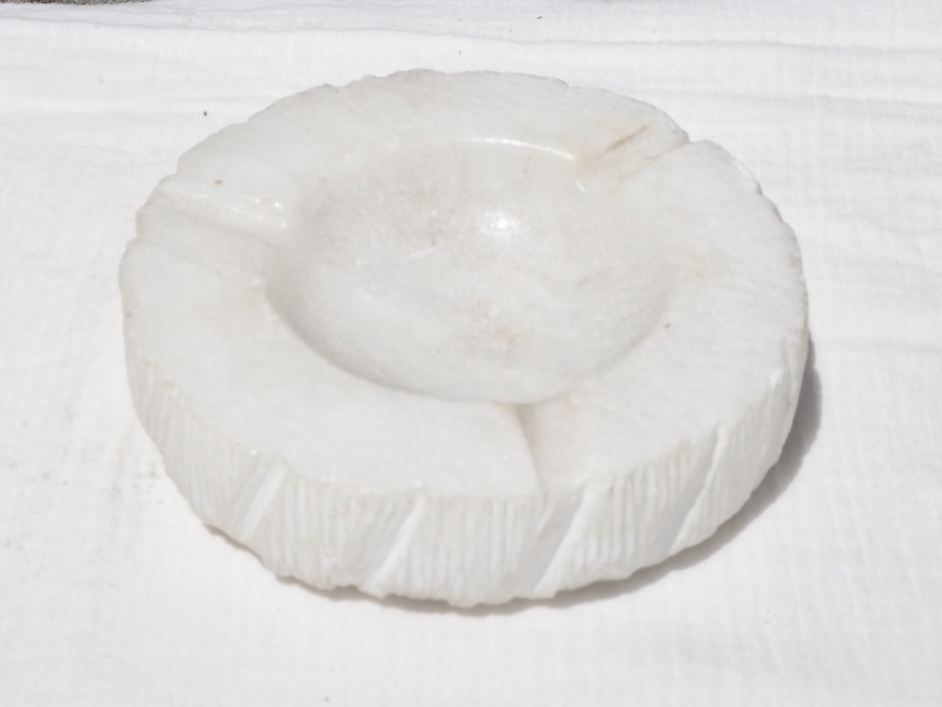 Marble effect stone ashtray