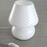 Lampe de table vintage small Murano mushroom swirl 70s