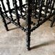 Napoleon III magazine rack in black turned wood