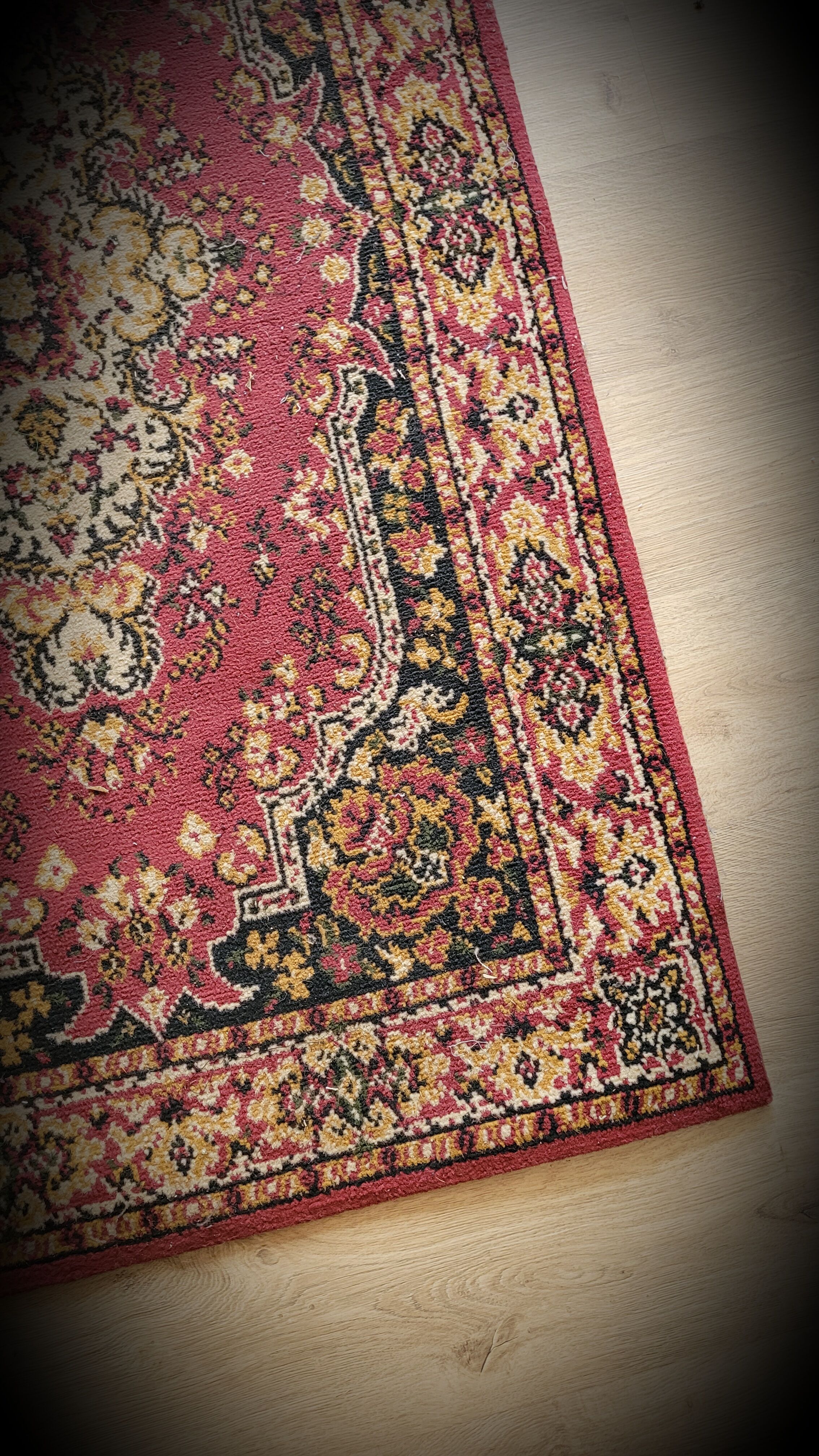 Wool and red cotton carpets