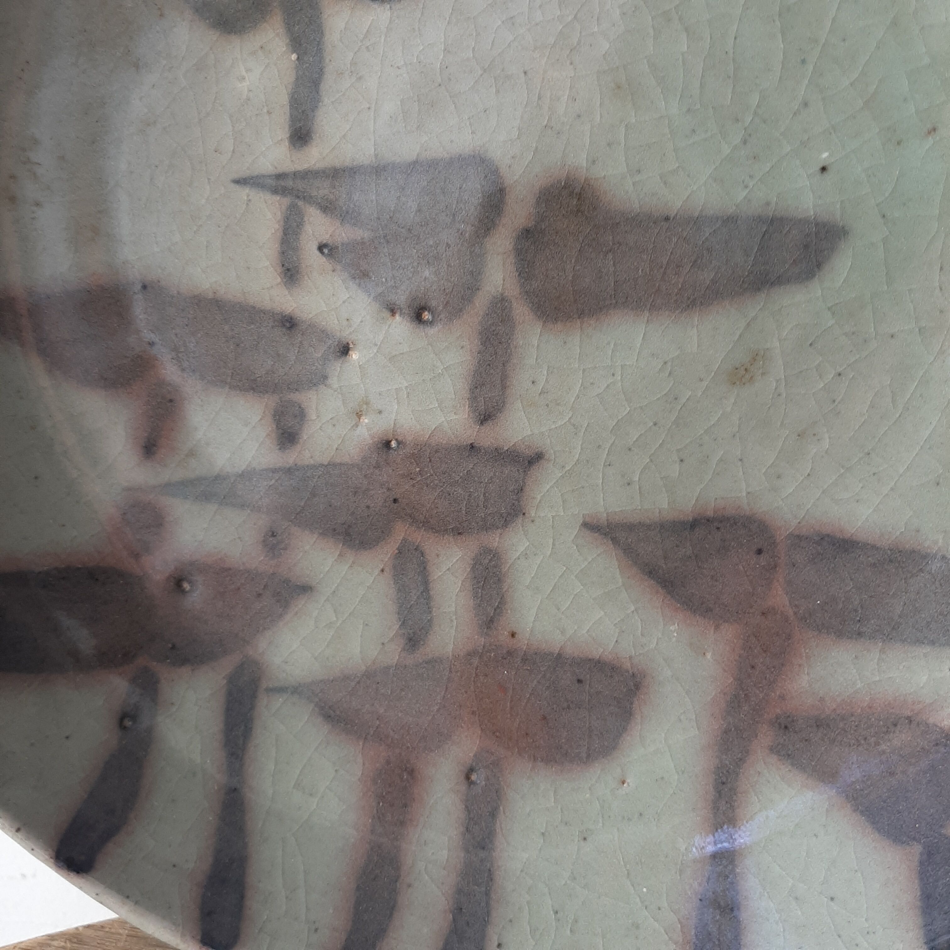 Signed sandstone dish