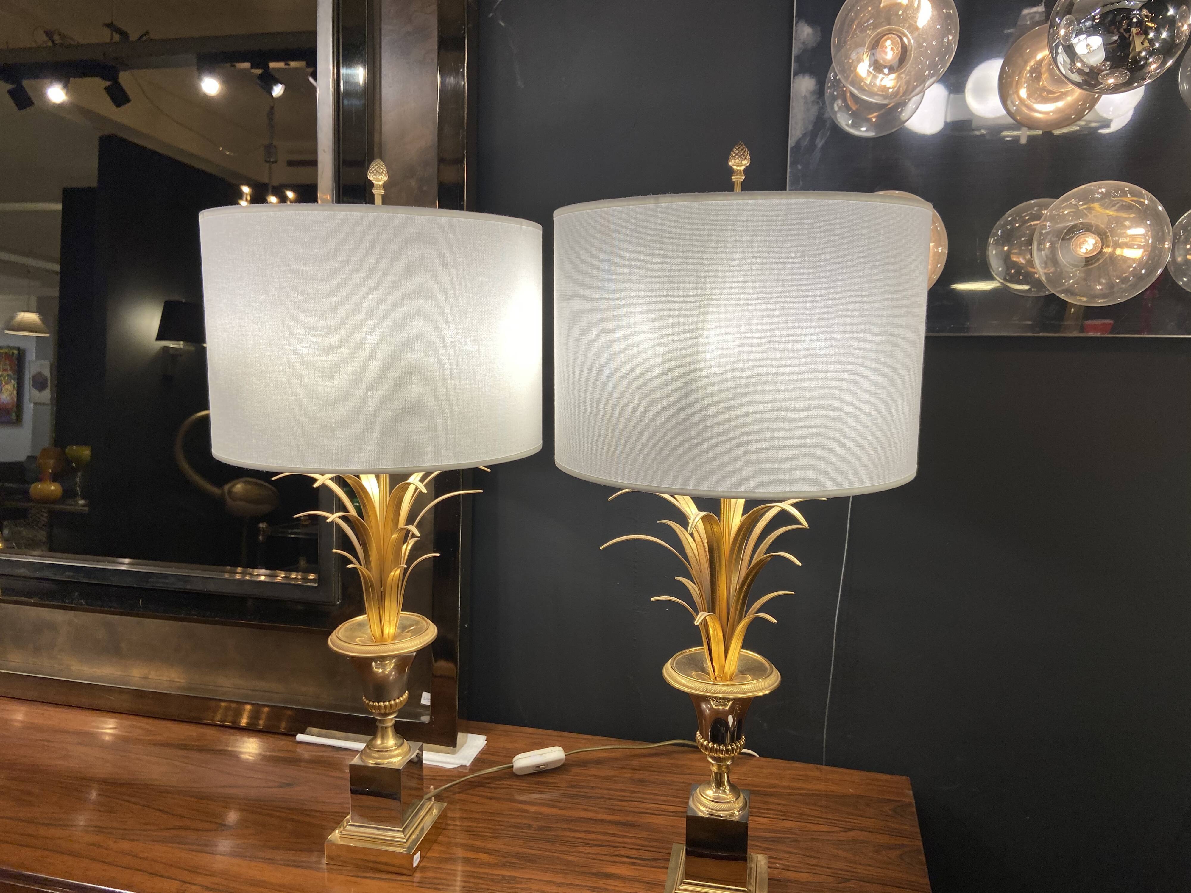 Pair of pineapple lamps by Boulanger, Belgium, 1970