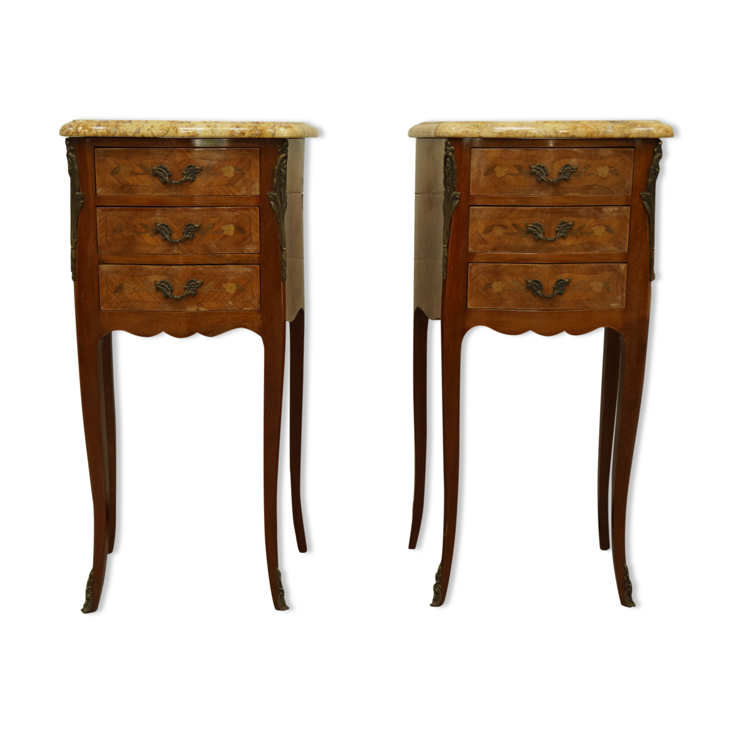 Pair bedside table style Louis XVI