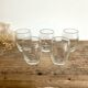 5 petits verres striés vintage