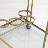Mid-Century Modern Italian Brass Bar Cart, 1970s