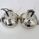 Pair of tilting eyeball chrome wall lights. Diameter 20cm - 7.87"