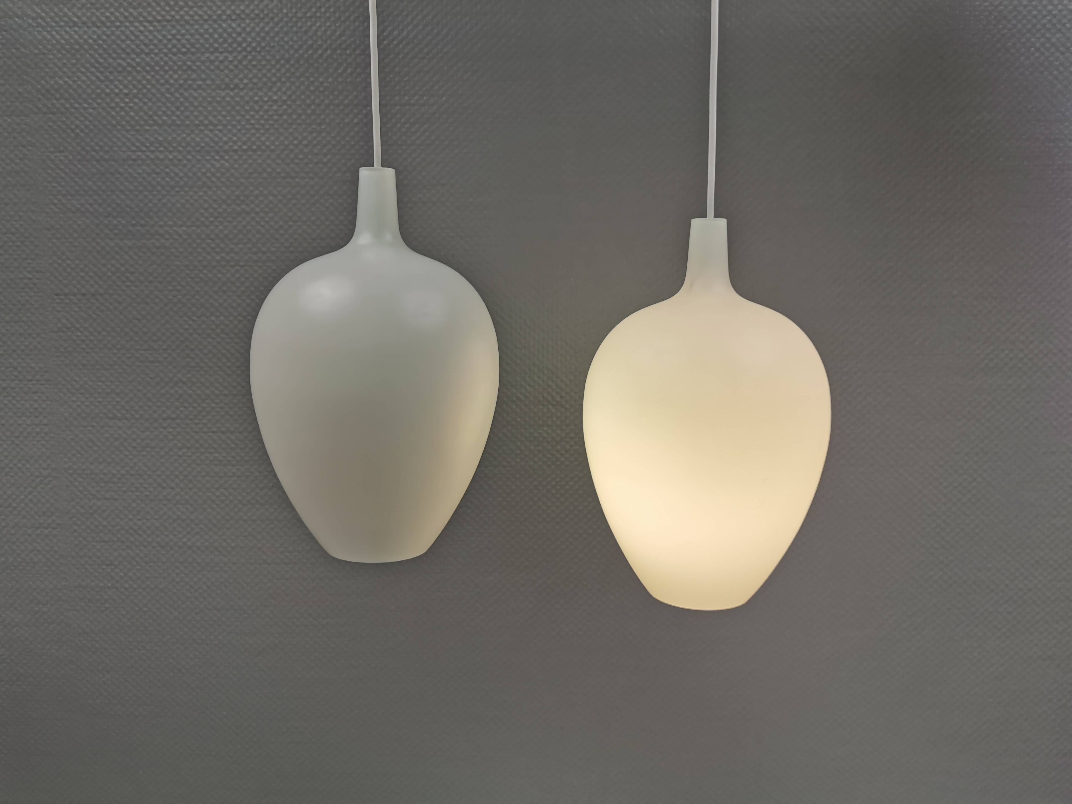 Two rare Pompei pendant lamps by Jo Hammerborg for Fog & Mørup Denmark 1963