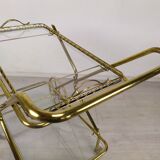 Vintage golden brass rolling service