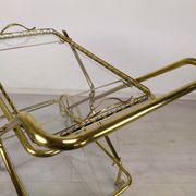 Vintage golden brass rolling service