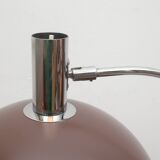 1970s floor lamp in brown and chrome