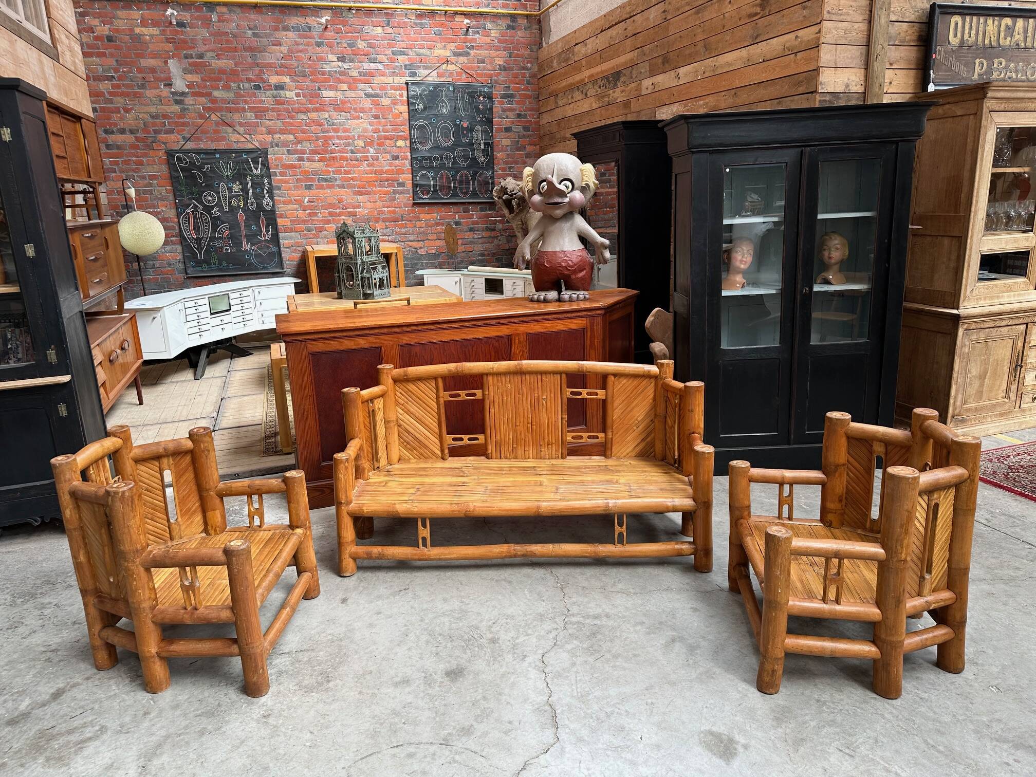 70s bamboo living room