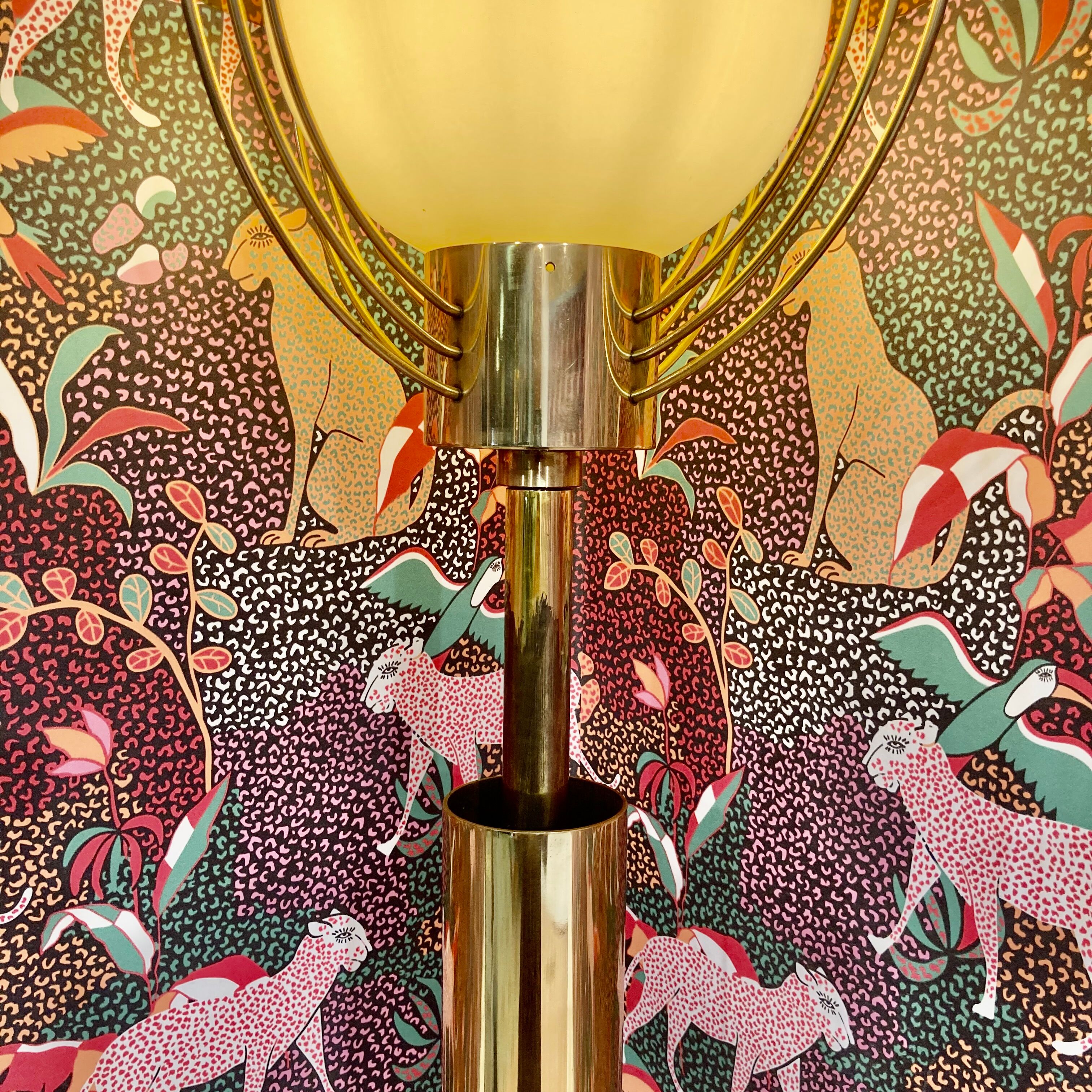 Lampadaire américain verre design 1950.