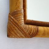 Vintage arch bamboo mirror 62x41cm