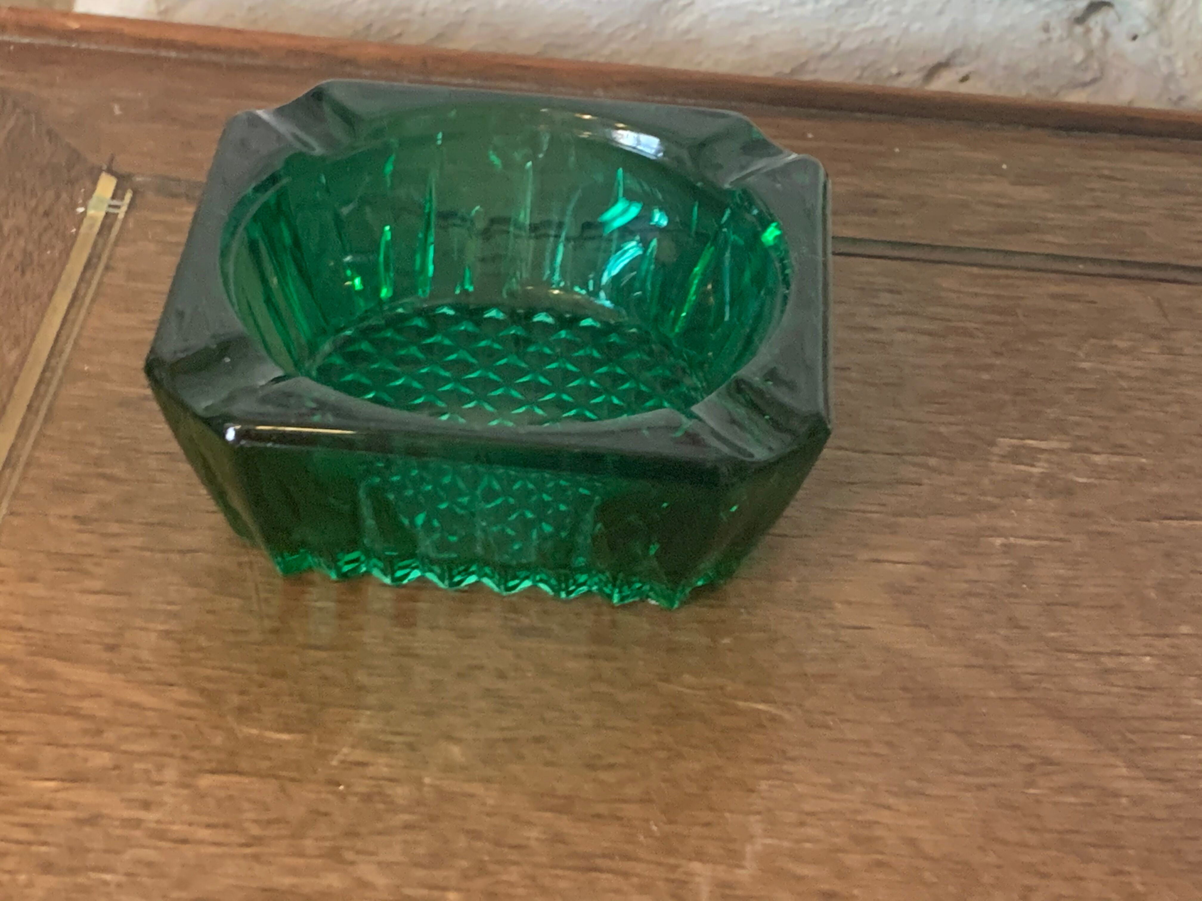 Vintage glass moulded ashtray 1959/60